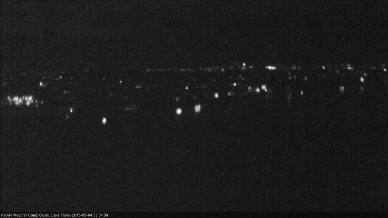 Lake Travis webcam, September 4, 2016 10:00 PM CT