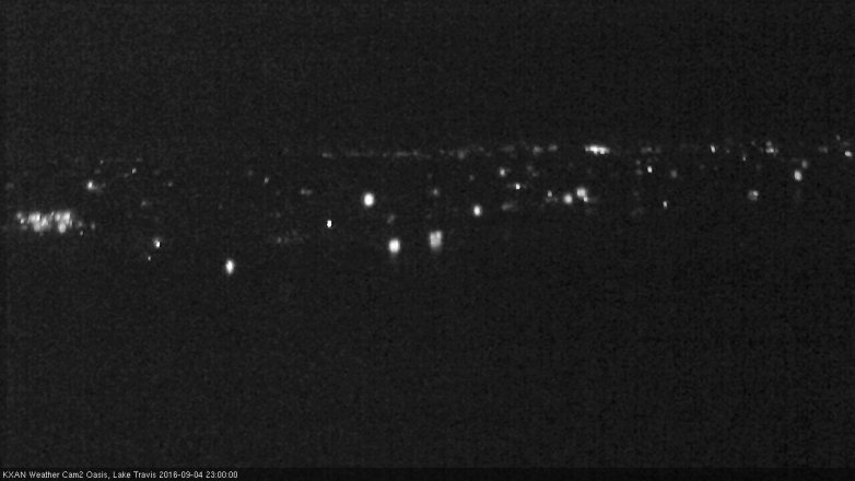 Lake Travis webcam, September 4, 2016 10:25 PM CT