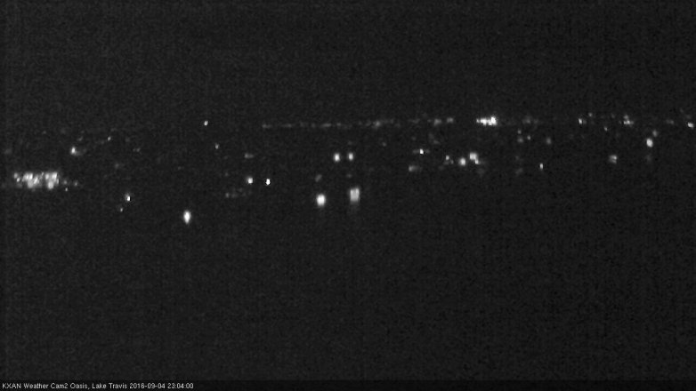 Lake Travis webcam, September 4, 2016 10:30 PM CT