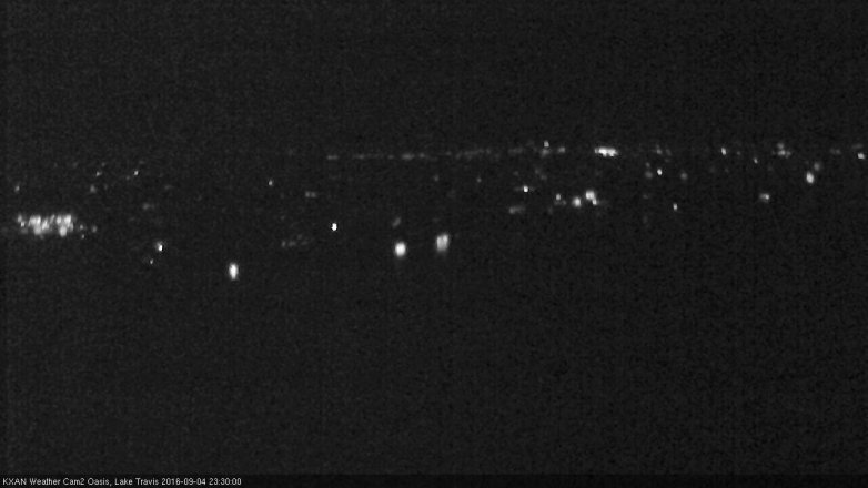 Lake Travis webcam, September 4, 2016 11:00 PM CT