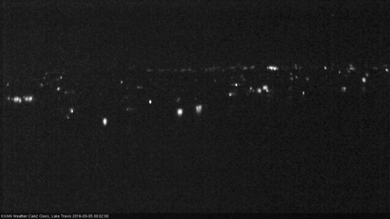 Lake Travis webcam, September 4, 2016 11:20 PM CT