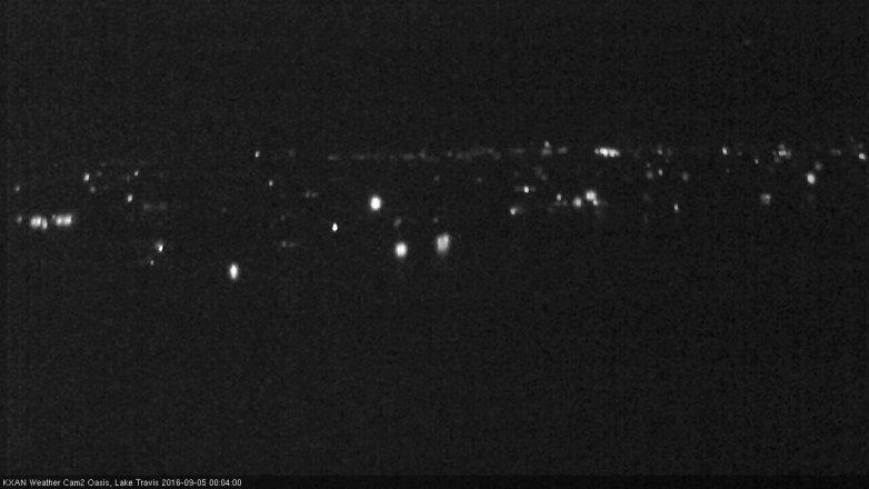 Lake Travis webcam, September 4, 2016 11:25 PM CT