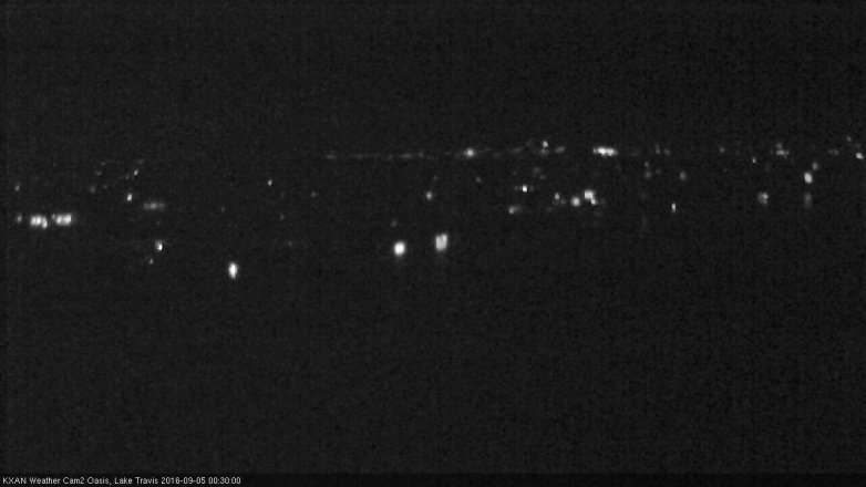 Lake Travis webcam, September 4, 2016 11:45 PM CT