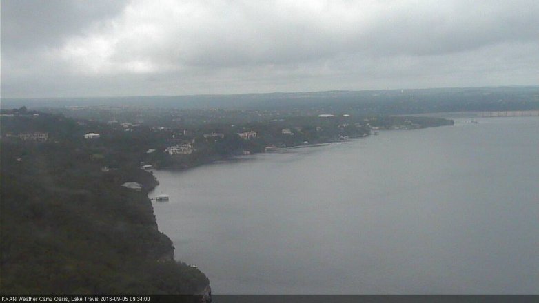 Lake Travis webcam, September 5, 2016 9:05 AM CT