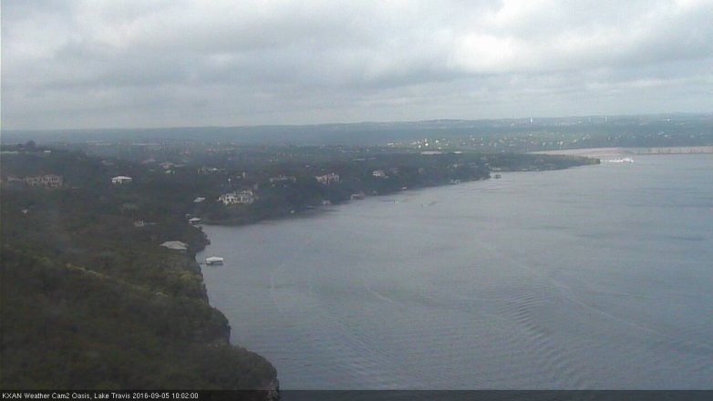 Lake Travis webcam, September 5, 2016 9:25 AM CT