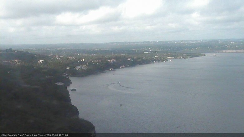 Lake Travis webcam, September 5, 2016 9:45 AM CT