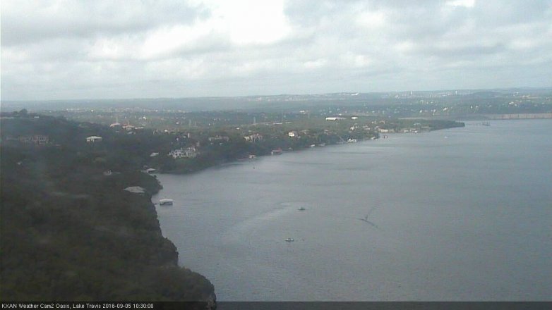 Lake Travis webcam, September 5, 2016 9:55 AM CT