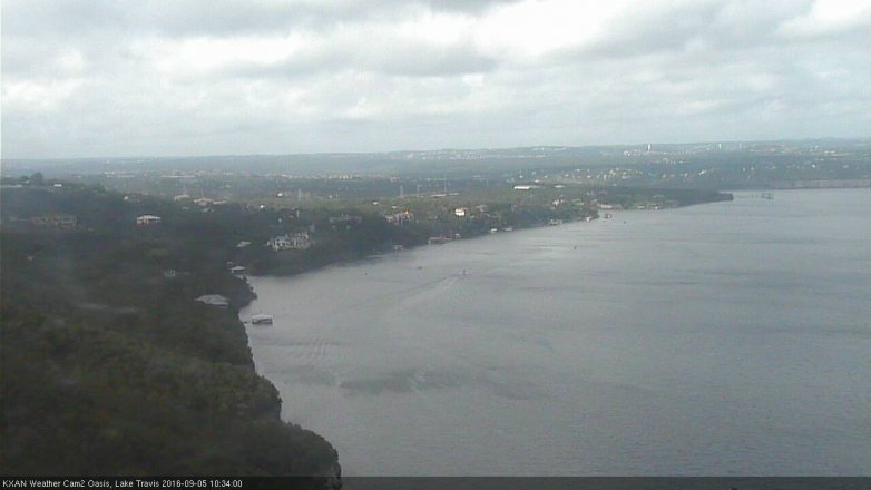 Lake Travis webcam, September 5, 2016 10:05 AM CT