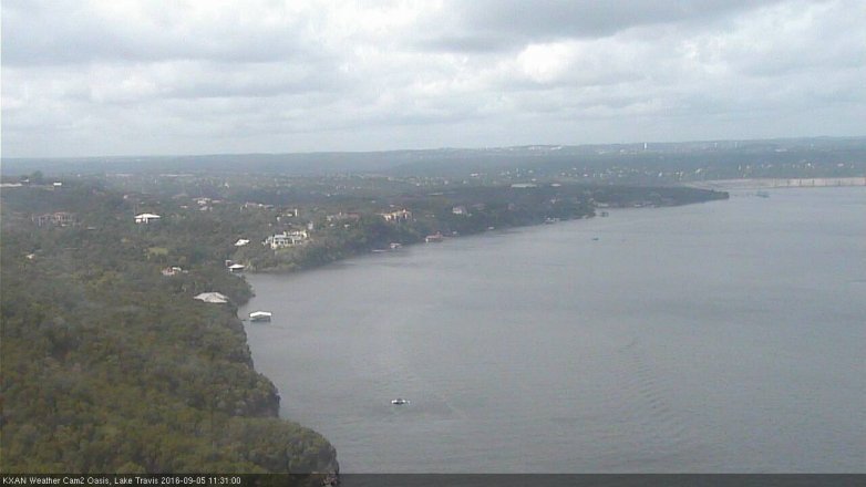 Lake Travis webcam, September 5, 2016 10:35 AM CT