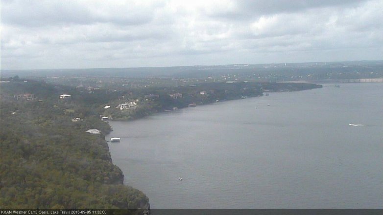 Lake Travis webcam, September 5, 2016 10:40 AM CT