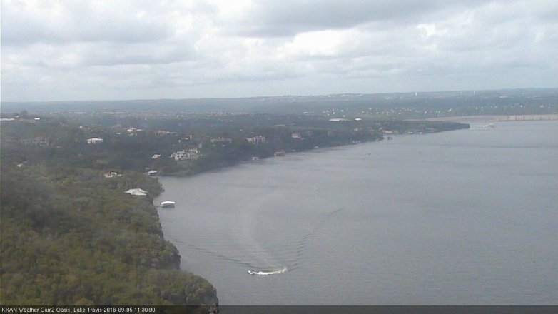 Lake Travis webcam, September 5, 2016 10:45 AM CT