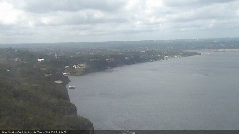 Lake Travis webcam, September 5, 2016 11:00 AM CT