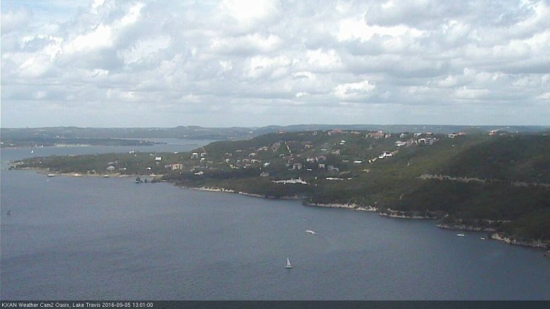 Lake Travis webcam, September 5, 2016 12:15 PM CT