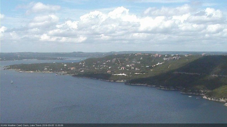 Lake Travis webcam, September 5, 2016 12:35 PM CT