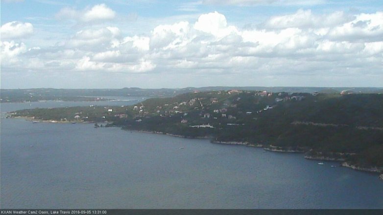 Lake Travis webcam, September 5, 2016 12:40 PM CT