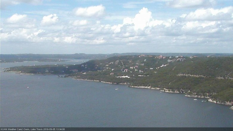 Lake Travis webcam, September 5, 2016 12:55 PM CT