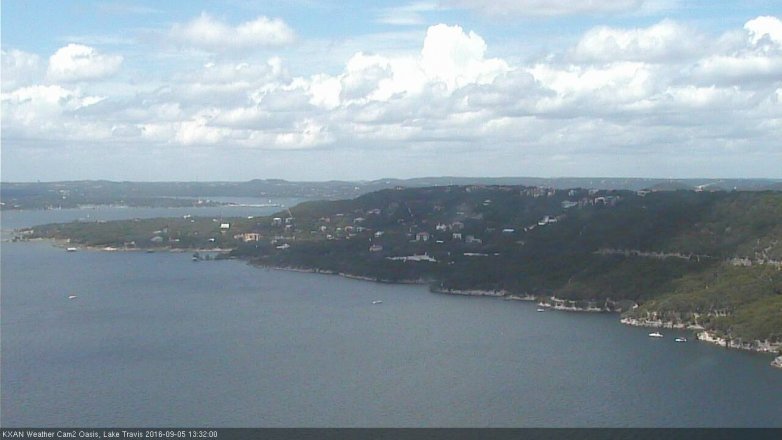 Lake Travis webcam, September 5, 2016 1:00 PM CT
