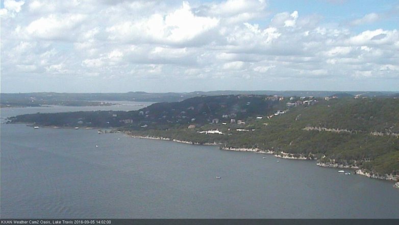 Lake Travis webcam, September 5, 2016 1:15 PM CT