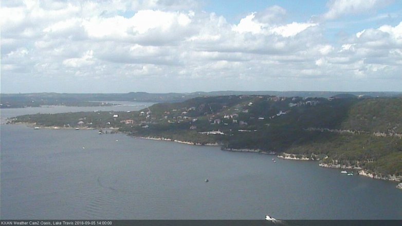 Lake Travis webcam, September 5, 2016 1:20 PM CT