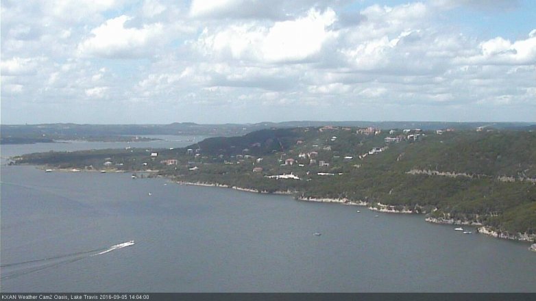 Lake Travis webcam, September 5, 2016 1:30 PM CT