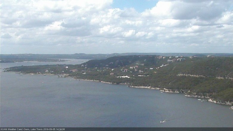 Lake Travis webcam, September 5, 2016 2:00 PM CT