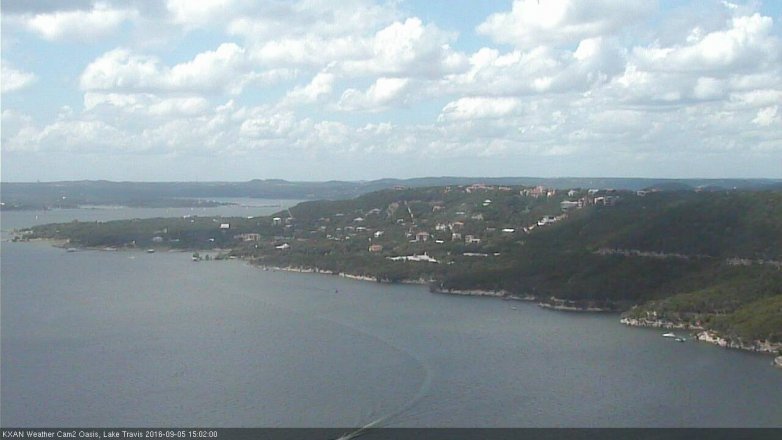 Lake Travis webcam, September 5, 2016 2:20 PM CT