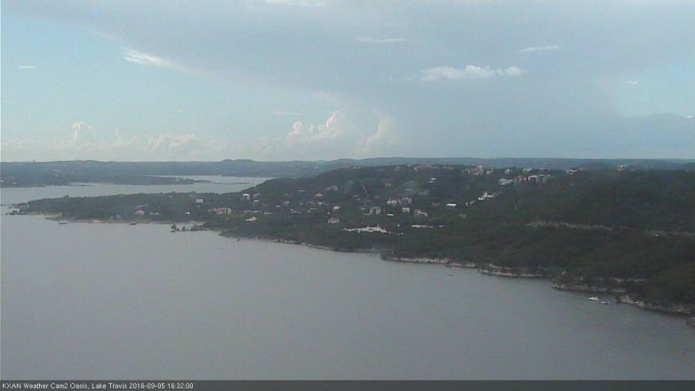 Lake Travis webcam, September 5, 2016 3:40 PM CT