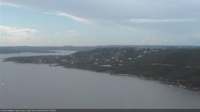 Lake Travis webcam, September 5, 2016 4:25 PM CT