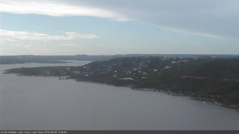 Lake Travis webcam, September 5, 2016 4:45 PM CT