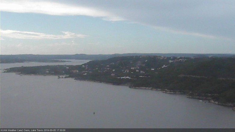 Lake Travis webcam, September 5, 2016 4:55 PM CT