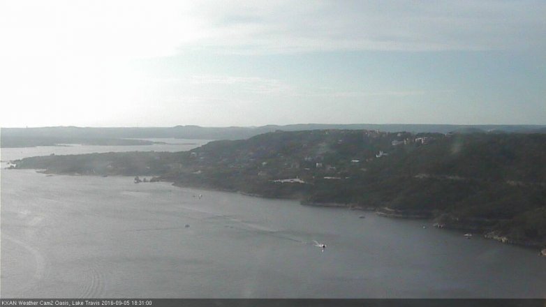 Lake Travis webcam, September 5, 2016 5:45 PM CT