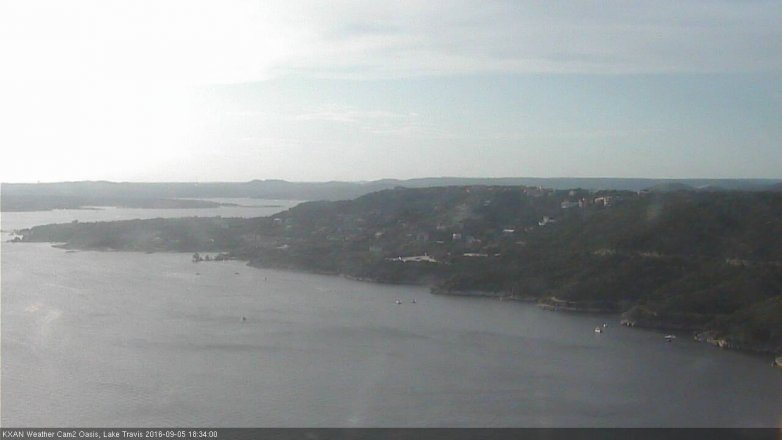 Lake Travis webcam, September 5, 2016 5:50 PM CT