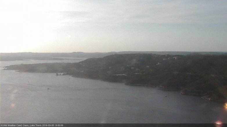 Lake Travis webcam, September 5, 2016 6:10 PM CT