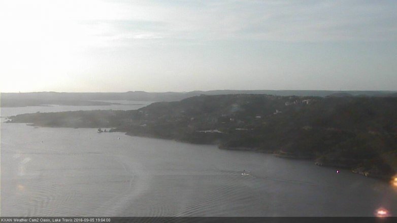 Lake Travis webcam, September 5, 2016 6:20 PM CT