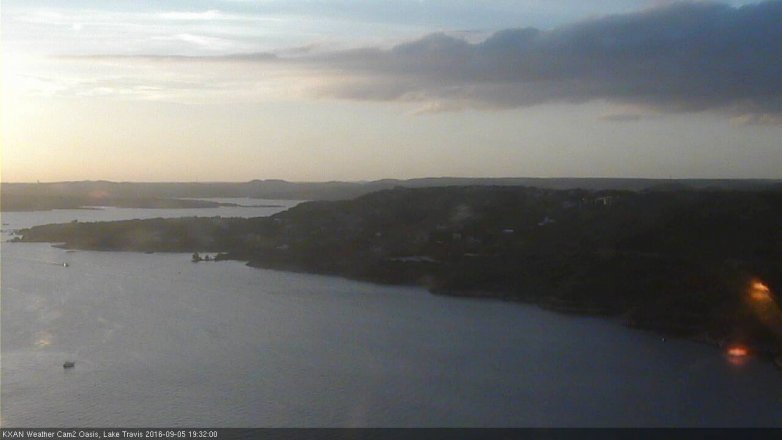 Lake Travis webcam, September 5, 2016 6:45 PM CT