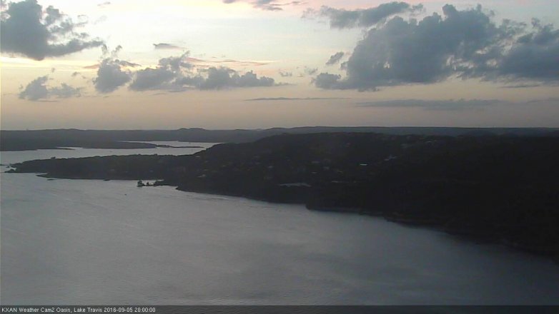 Lake Travis webcam, September 5, 2016 7:15 PM CT