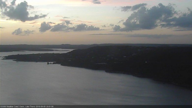 Lake Travis webcam, September 5, 2016 7:20 PM CT