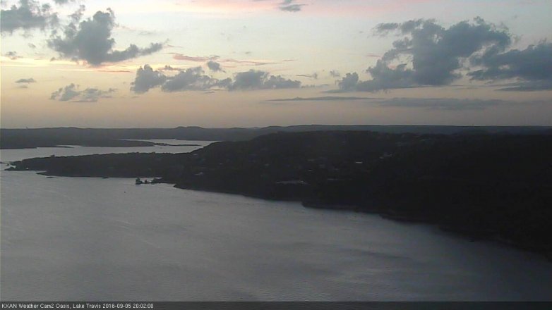 Lake Travis webcam, September 5, 2016 7:25 PM CT