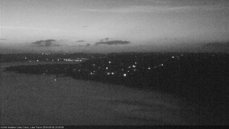 Lake Travis webcam, September 5, 2016 7:45 PM CT