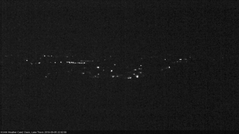 Lake Travis webcam, September 5, 2016 9:30 PM CT