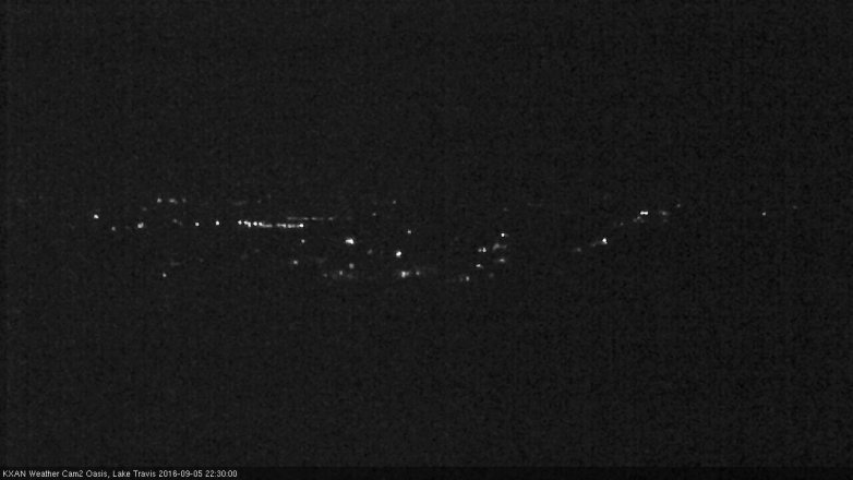 Lake Travis webcam, September 5, 2016 10:00 PM CT