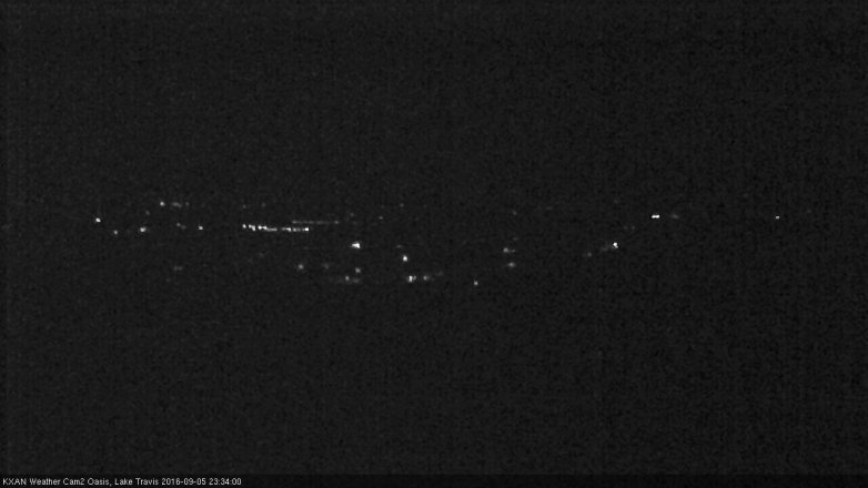 Lake Travis webcam, September 5, 2016 11:00 PM CT