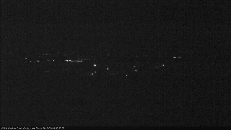 Lake Travis webcam, September 5, 2016 11:40 PM CT