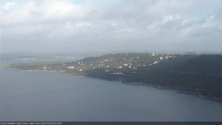 Lake Travis webcam, September 6, 2016 9:05 AM CT