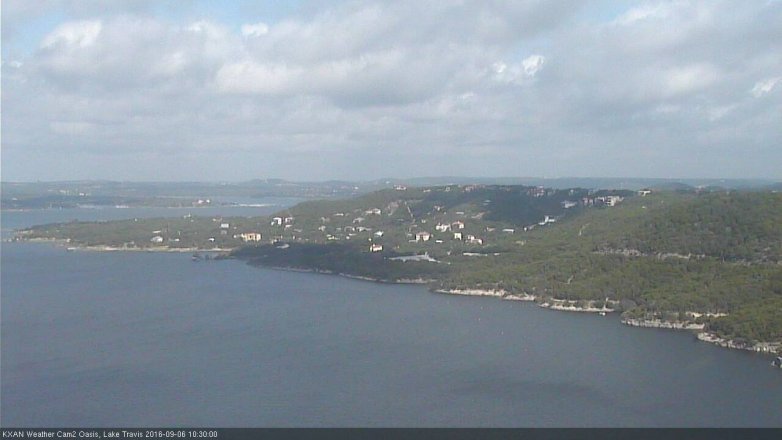 Lake Travis webcam, September 6, 2016 9:55 AM CT