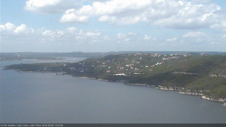 Lake Travis webcam, September 6, 2016 12:40 PM CT