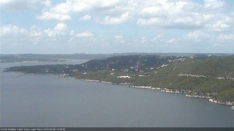 Lake Travis webcam, September 6, 2016 1:00 PM CT