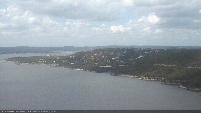 Lake Travis webcam, September 6, 2016 1:10 PM CT