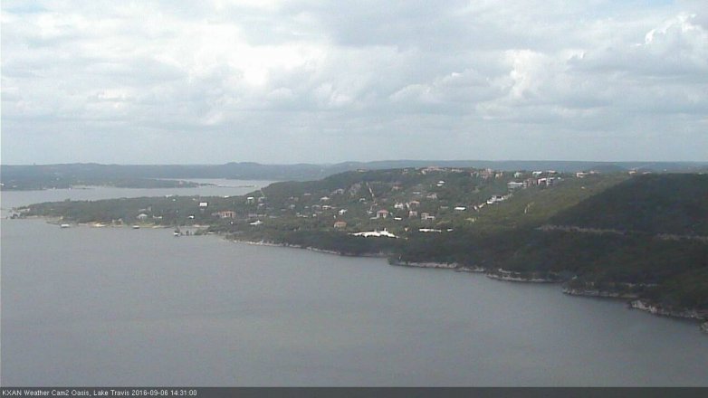 Lake Travis webcam, September 6, 2016 1:40 PM CT