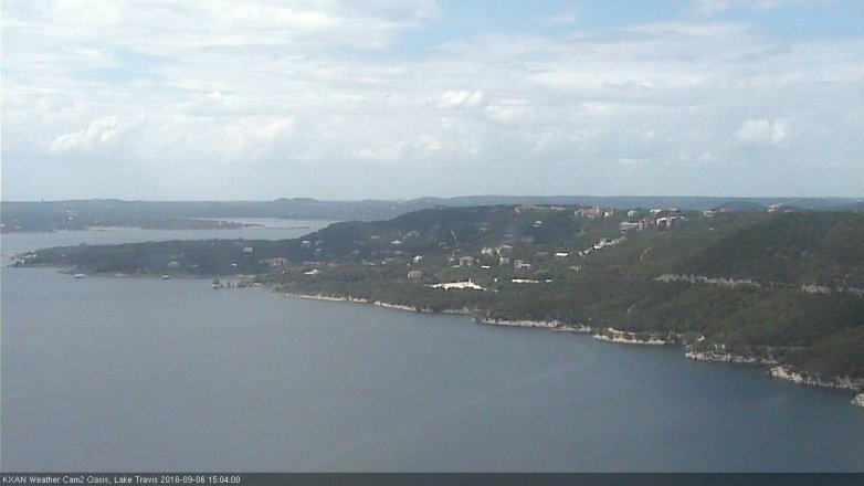 Lake Travis webcam, September 6, 2016 2:35 PM CT